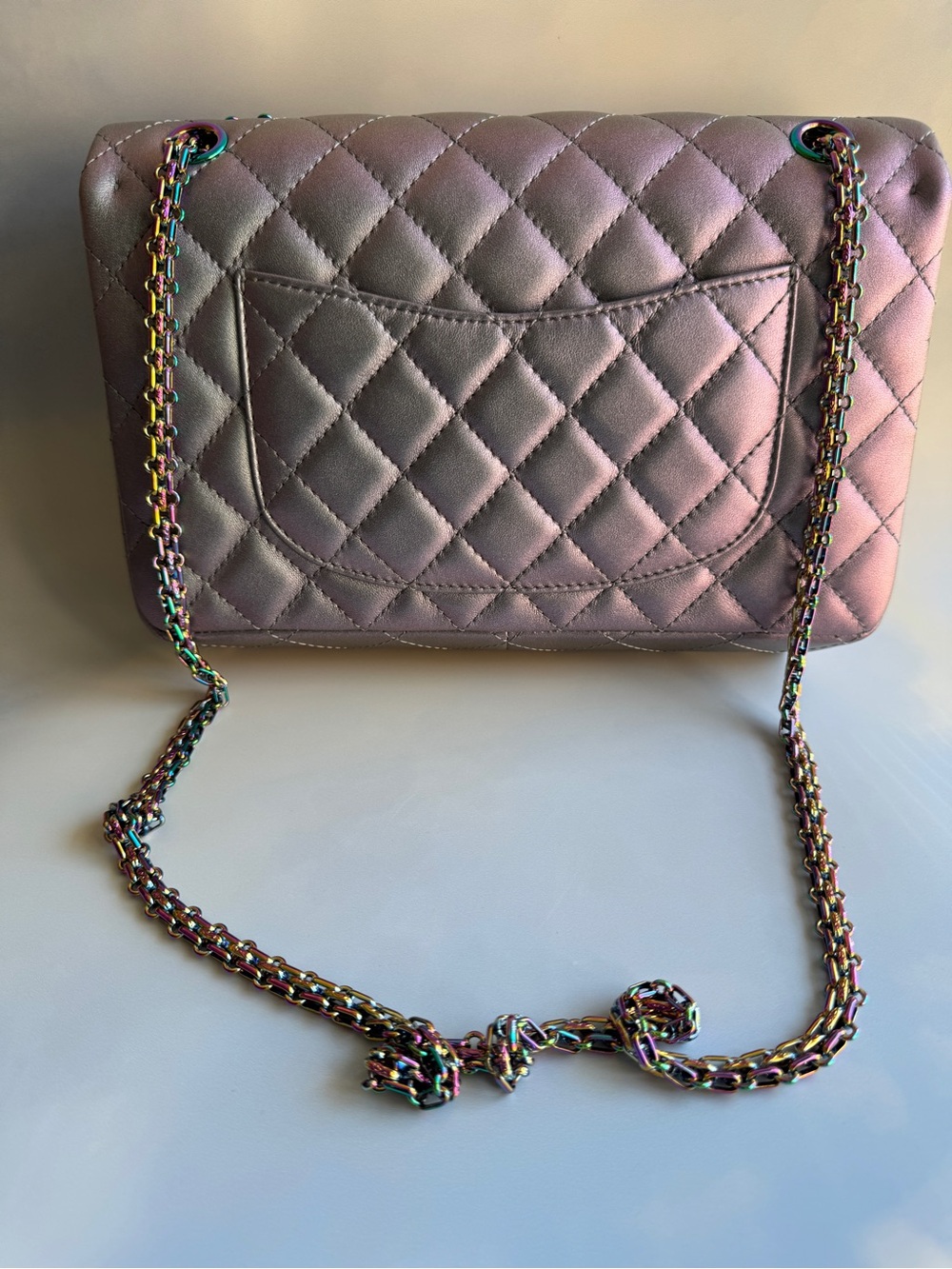 Chanel Iridescent Lilac Purple Lambskin Reissue 2.55 226 Rainbow Hardware - Picture 5 of 13